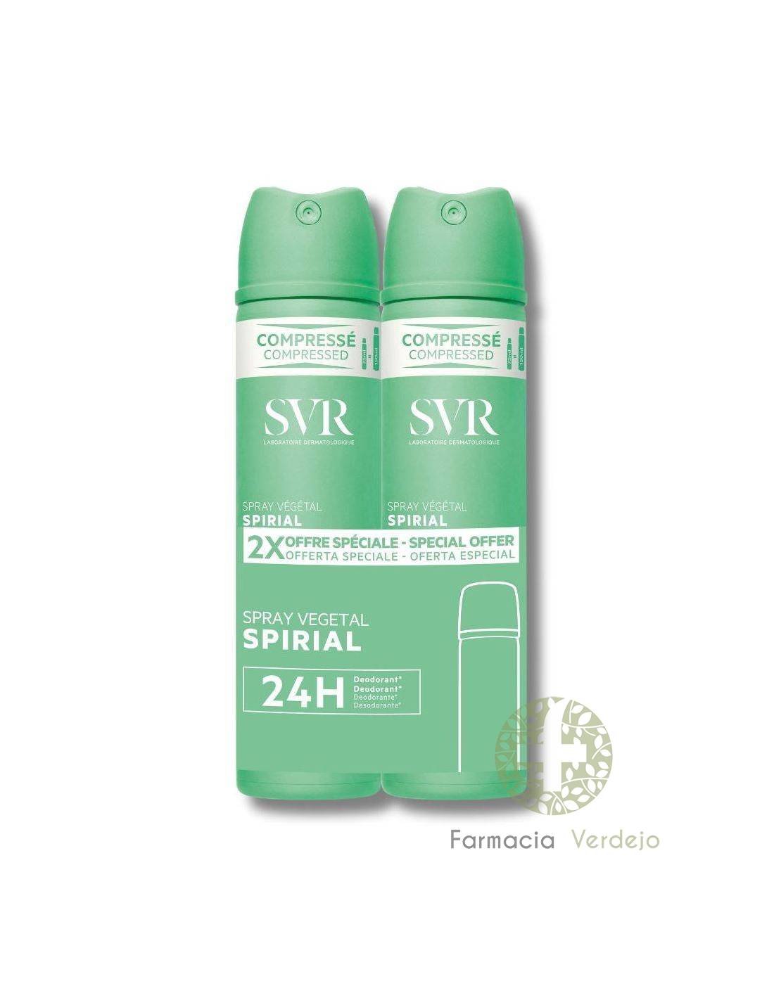 Svr Spirial Spray Vegetal Desodorante Sin Aluminio Duplo