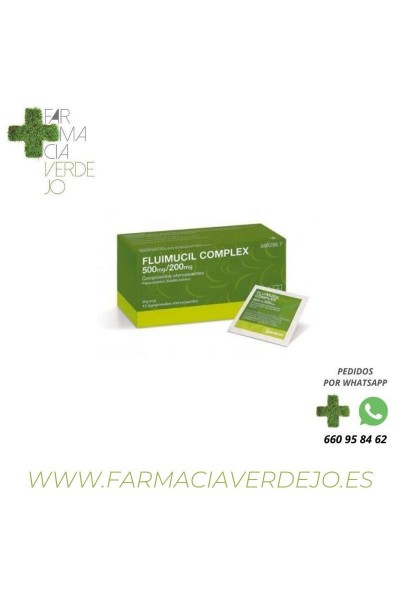 FLUIMUCIL COMPLEX 500 mg/200 mg 12 COMPR EFERVESCENTES Alivio del malestar y excesiva mucosidad