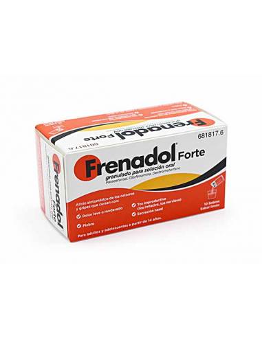FRENADOL FORTE 10 SOBRES Alivia los síntomas catarrales y gripales