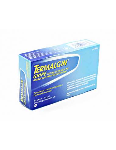 TERMALGIN GRIPE 650 mg/15,58 mg/4 mg 10 ENVELOPES