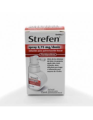 STREFEN SPRAY 8,75 mg/DOSIS SOLUCION PARA PULVERIZACION BUCAL SABOR MENTA 1 FRASCO 15 ml