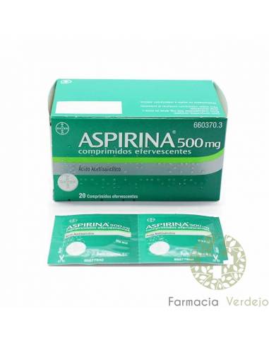 ASPIRINA 500 MG 20 COMPRIMIDOS DE ALÍVIO DA DOR EFERVESCENTE