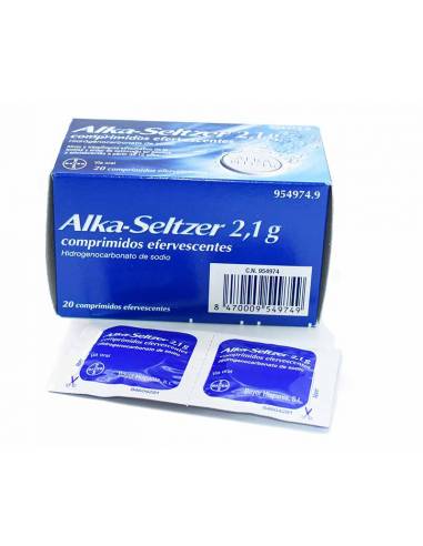 ALKA-SELTZER 2,1 g 20 COMP EFERVESCENTES Alivio de acidez y ardor de estomago