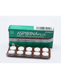 ASPIRINA PLUS 500 mg/50 mg 20 COMPRIMIDOS  Alivio del...