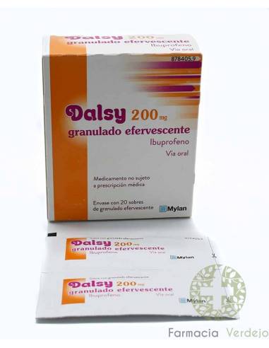 DALSY 200 mg 20 SOBRES GRANULADO EFERVESCENTE DOLOR CABEZA ESTADO FEBRILES