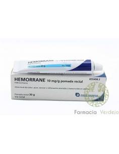 HEMORRANE 10 mg/g POMADA RETAL 30 g Alivia a coceira,...