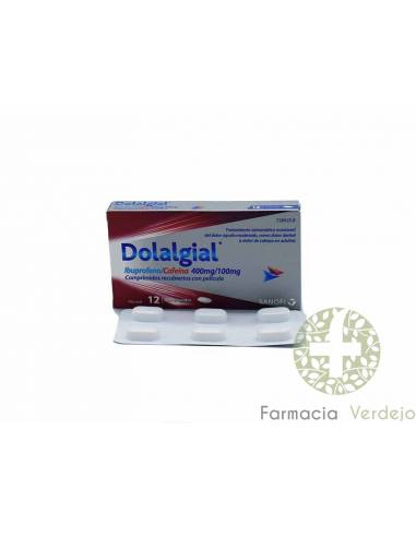 DOLALGIAL IBUPROFENO/CAFEINA 400 mg/100 mg 12 COMPRIMIDOS RECUBIERTOS DOLOR AGUDO