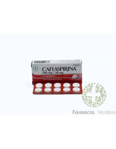 CAFIASPIRINA 500 mg/50 mg 20 COMP Alivio de dolor leve y estados febriles