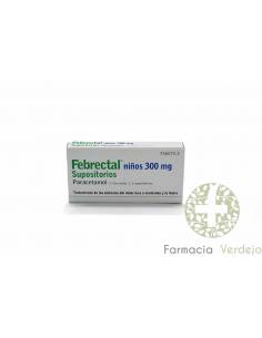 FEBRECTAL NIÑOS 300 MG 6 SUPOSITORIOS DOLOR FIEBRE