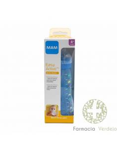 FRASCO MAM EASY ACTIVE 330 ML AZUL 4+ MESES