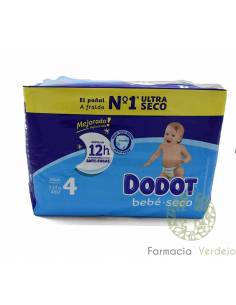 DODOT TAMANHO 4 (9-14KG) BABY DRY 38 UNIDADES