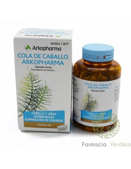 CAVALINHA ARKOPHARMA 190 MG 200 CAPS Remineraliza e fortalece a pele e as unhas