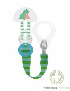 MAM CLIP IT CHUPETA SNAP! DINOSSAUROS VERDE-AZUIS