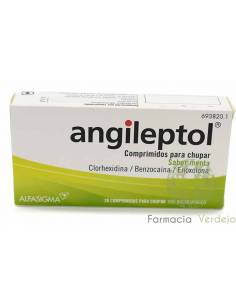 ANGILEPTOL 30 COMPRIMIDOS DE SUCÇÃO SABOR MENTA Acalma...