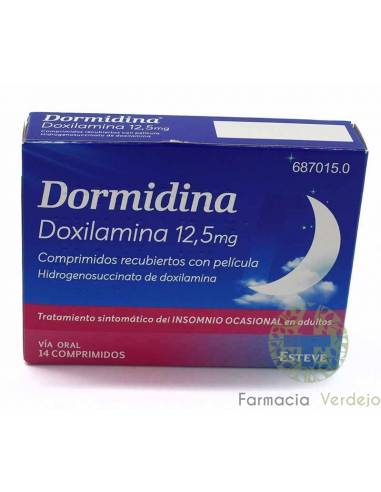 DORMIDINA 12,5 mg 14 COMP Ayuda a conciliar el sueño