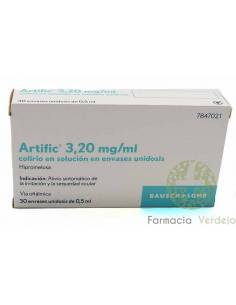 ARTIFIC 3,2 MG/ML COLIRIO EN SOLUCION 30 MONODOSIS 0,5 ML