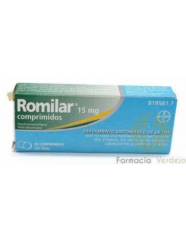 ROMILAR 15 MG 20 COMPRIMIDOS TOS