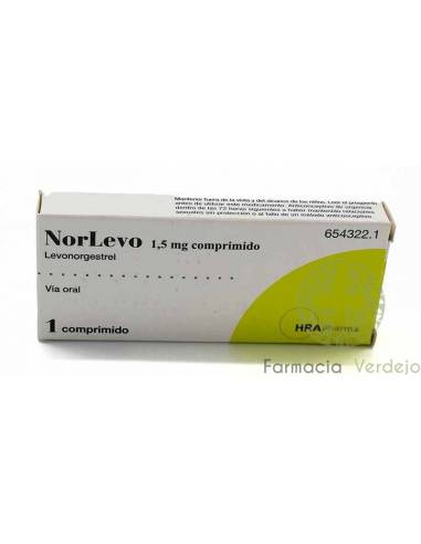 NORLEVO 1,5 mg 1 COMPRIMIDO ANTICOCEPTIPO ORAL EMERGENCIA