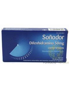 SOÑODOR DIFENHIDRAMINA 50 MG 16 COMPRIMIDOS Ayuda a...