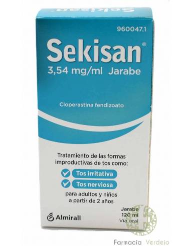 SEKISAN 3,54 mg/ml XAROPE 1 FRASCO 120 ml TOSSE IRRITATIVA TOSSE NERVOSA
