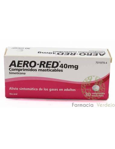 AERO RED 40 MG 30 COMPRIMIDOS MASTICABLES ALIVIO GASES