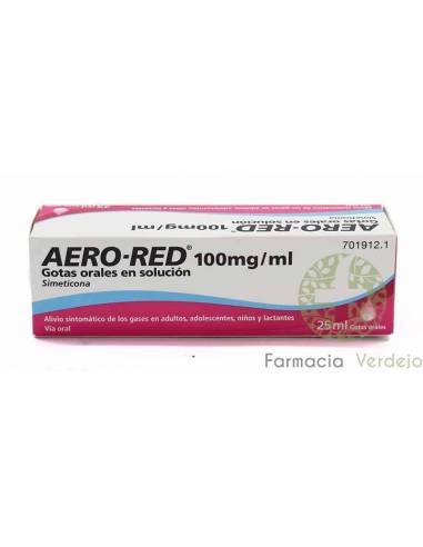 AERO RED 100 mg/ml GOTAS ORALES EN SOLUCION 1 FRASCO 25 ml ALIVIO DE GASES INTESTINALES