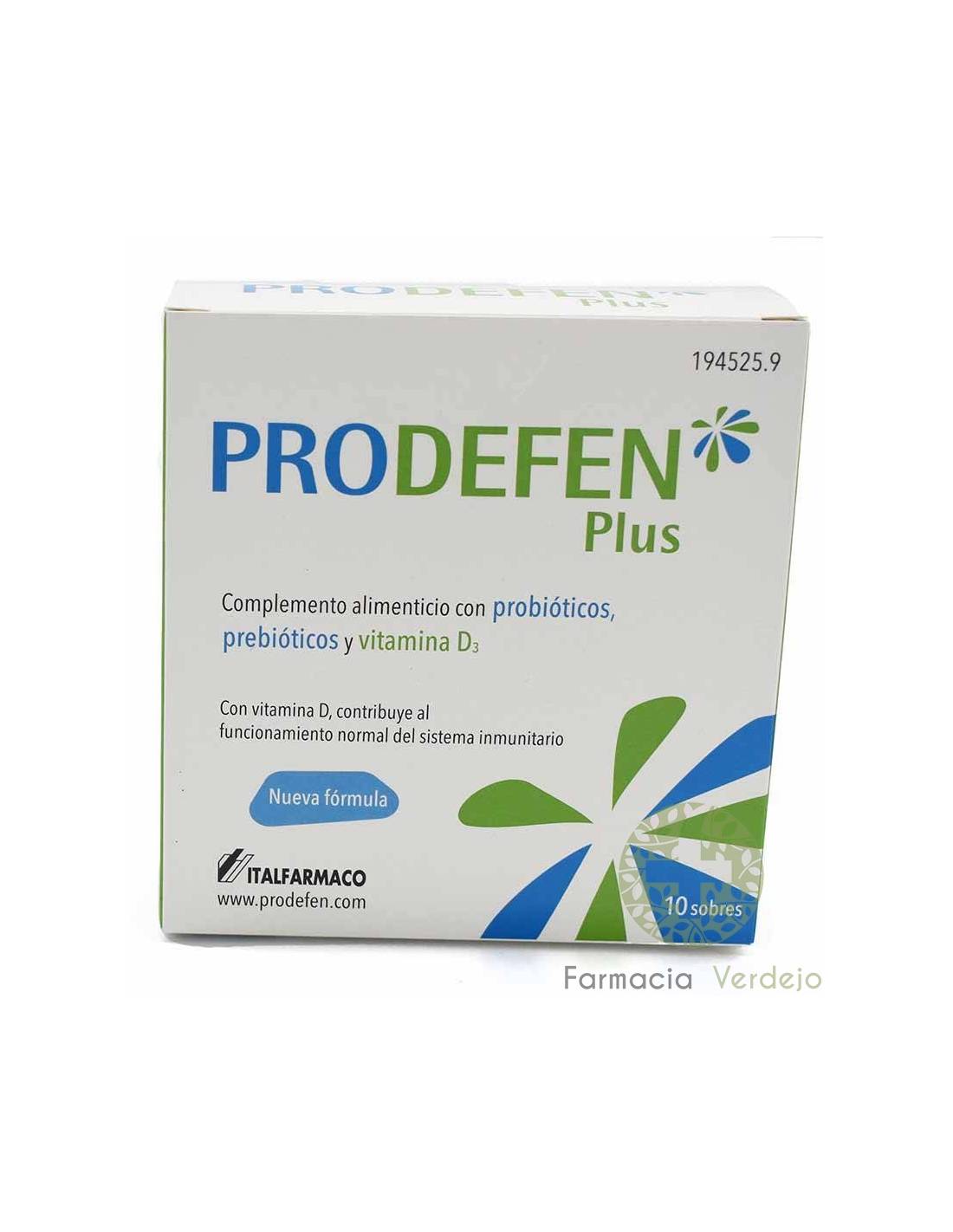 ProDefen Plus Probiótico, Prebiótico y Vitamina D3 10 Sobres