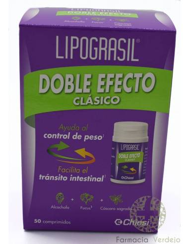 LIPOGRASIL DOBLE EFECTO CLASICO  50 COMPRIMIDOS Ayuda a controlar el peso y el tránsito intestinal