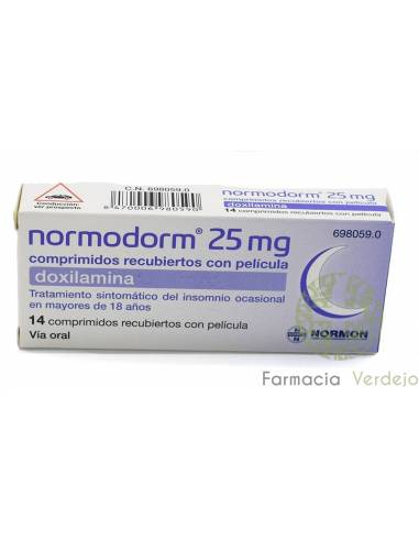NORMODORM 25 MG 14 comprimidos revestidos Ajuda a adormecer