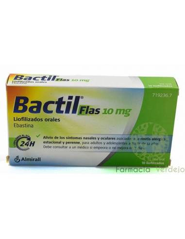 FLAS BACTILO 10 mg 10 ALERGIA SAZONAL ORAL LIOFILIZADA