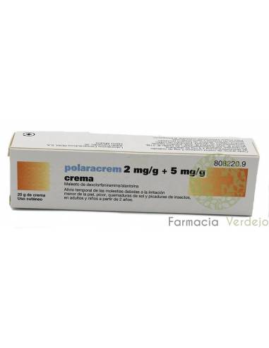 POLARACREM 2 mg/g + 5 mg/g CREMA 1 TUBO 20 g POMADA IRRITACION PICADURA QUEMADURA