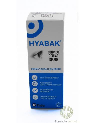 HYABAK 0.15% SOLUCION HIDRATANTE 10ML Calma e hidrata los ojos