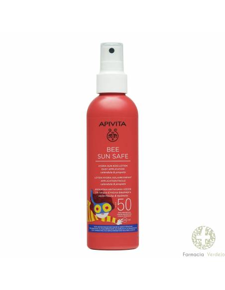 APIVITA SOLAR  BEE SUN SAFE HYDRA SUN KIDS LOTION 50 KIDS SPRAY 200ML + REGALO Alta fotoprotección