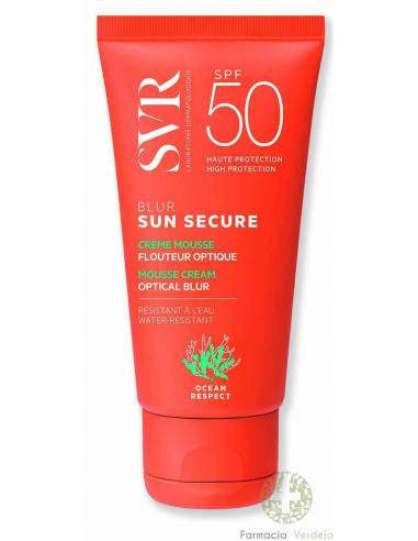 SVR SUN SECURE BLUR FPS 50+ 50 ML EFEITO ÓPTICO NÃO COMEDOGÊNICO