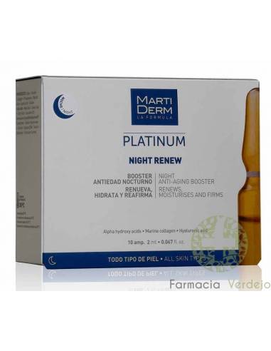 MARTIDERM PLATINUM NIGHT RENEW 10 Ampolas Anti-Aging Night Booster