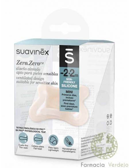 CHUPETA FISIOLÓGICA DE SILICONE SUAVINEX SX PRO ZERO-ZERO -2 - 2 MESES 1 UNIDADE