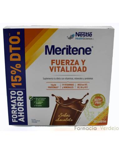 MERITENE CHOCOLATE 30 SOBRES PACK 15% DESCUENTO