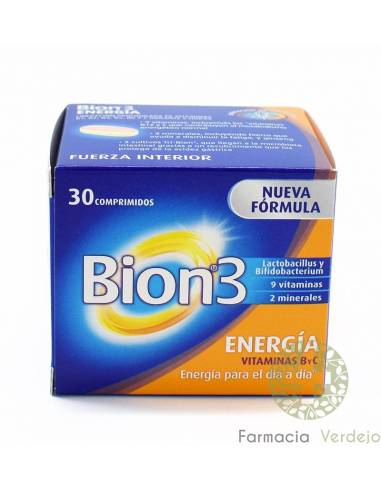BION3 ENERGIA  30 COMPRIMIDOS Probióticos, vitaminas y minerales para aumentar la energía