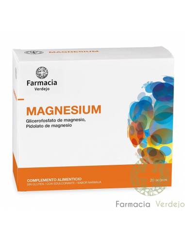 MAGNESIUM FARMACIA VERDEJO 20 SOBRES Activo en cansancio, estrés y molestias musculares