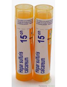 HEPAR SULFURIS CALCAREUM 15 CH GRANULOS DOBLE TUBO BOIRON