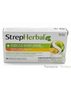 STREPHERBAL 16 PASTILLAS PARA CHUPAR SABOR PROPOLIS...