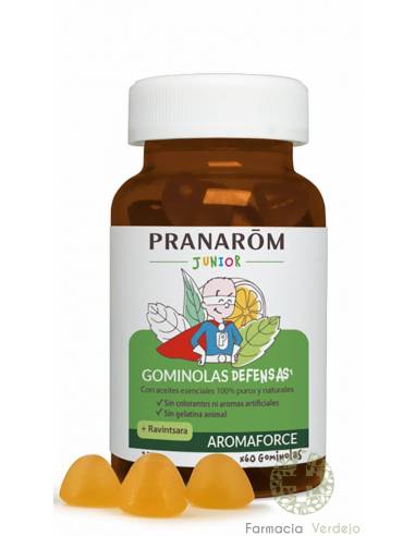 GOMINOLAS DEFENSAS JUNIOR AROMAFORCE PRANAROM 60U Mejora la inmunidad en niños