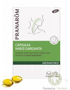 AROMAFORCE THROAT NOSE CAPSULES 30 CAPS PRANAROM Óleo...