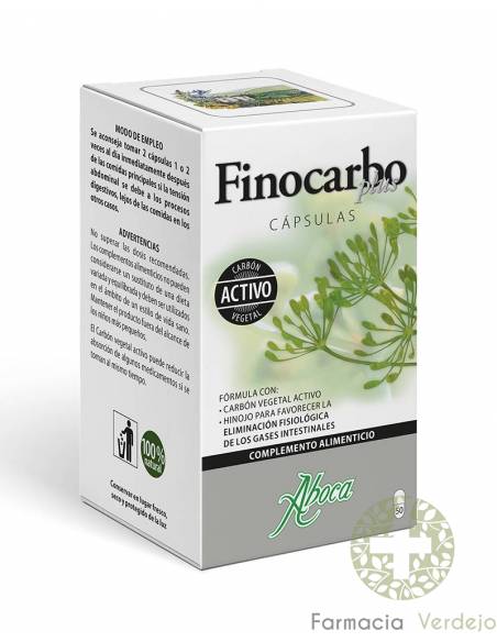 FINOCARBO PLUS 500 MG 50 CÁPSULAS Facilita a eliminação de gases intestinais