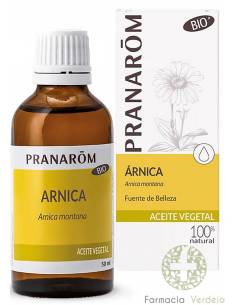 PRANAROM ÓLEO VEGETAL ORGÂNICO DE ARNICA 50 ML Alivia a...