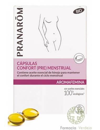 AROMAFEMINA CAPSULAS BIENESTAR FEMENINO PRANAROM  30 CAPS Equilibrio menstrual y físico