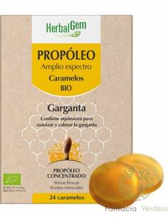 PROPOLEO HERBALGEM 24 CARAMELOS SABOR LIMON BIO Calman y...