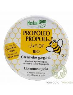 HERBALGEM CARAMELOS PROPOLEO JUNIOR BIO 45g Suavizan y...