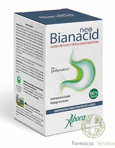 NEOBIANACID 45 COMP ABOCA Control de la acidez, reflujo y digestión difícil