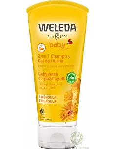 WELEDA CALENDULA SHAMPOO & GEL DE BANHO 200 ML Baby Hair...